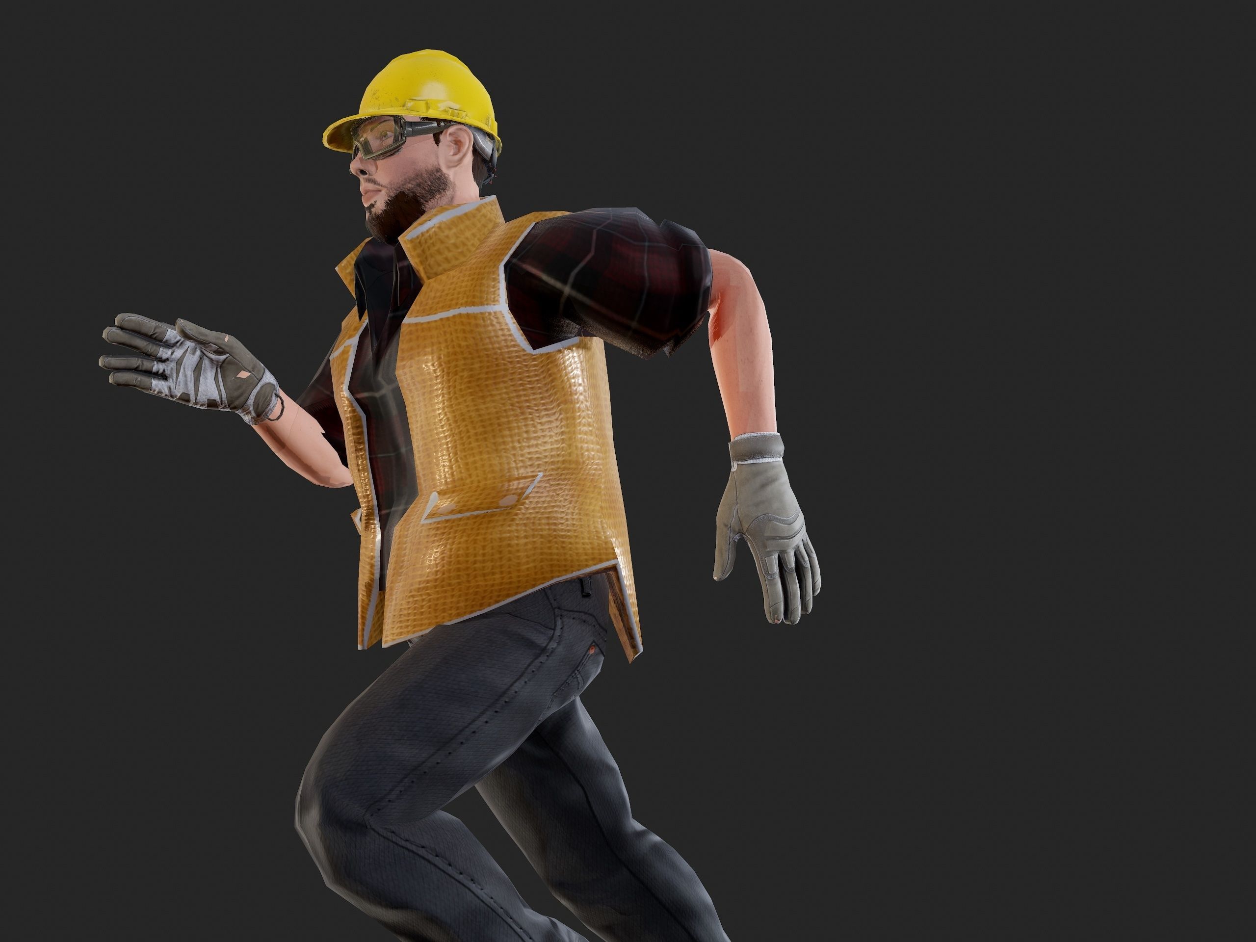 Worker1 Animations Pack Low-poly 3D model_24