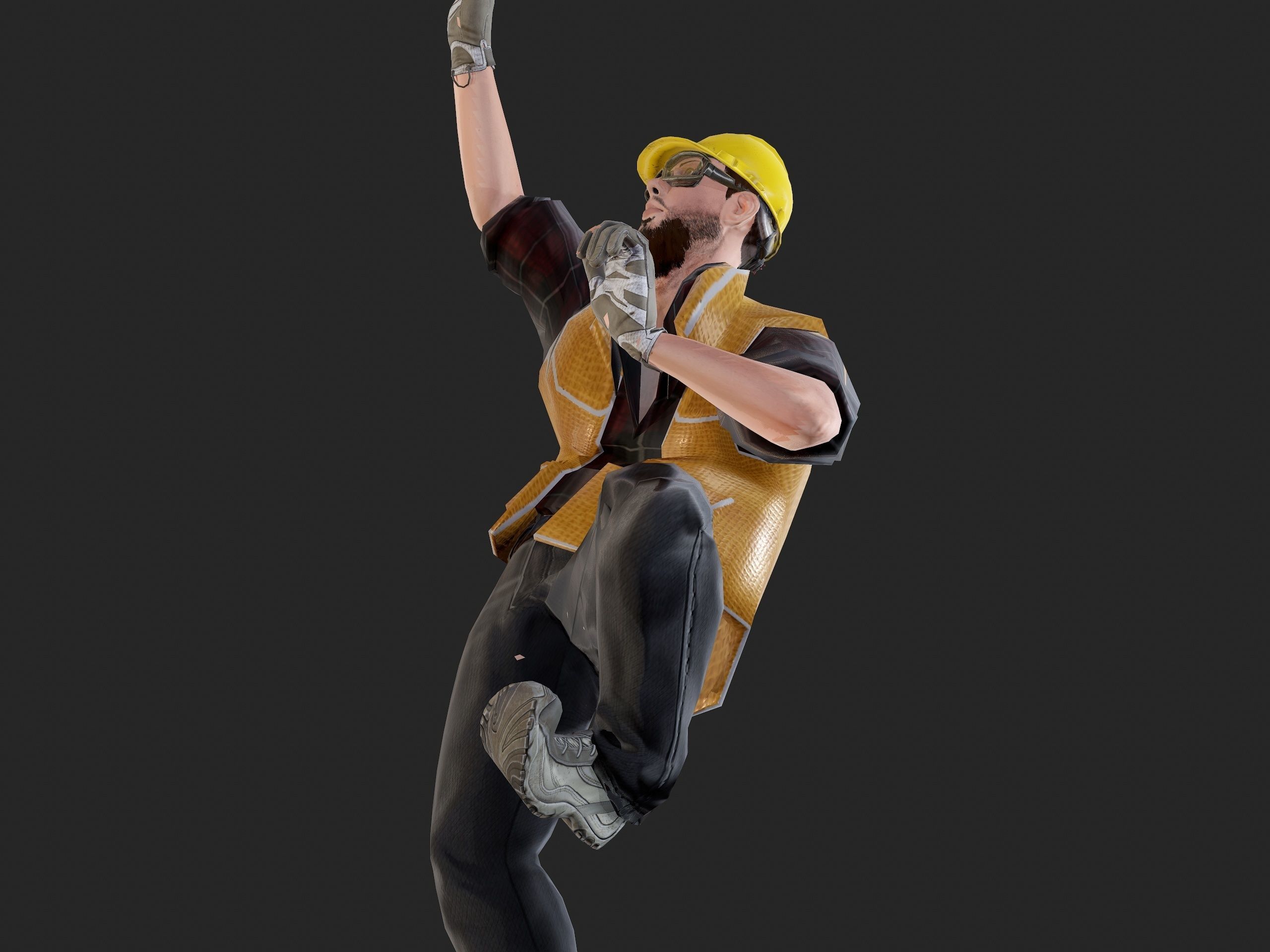 Worker1 Animations Pack Low-poly 3D model_21