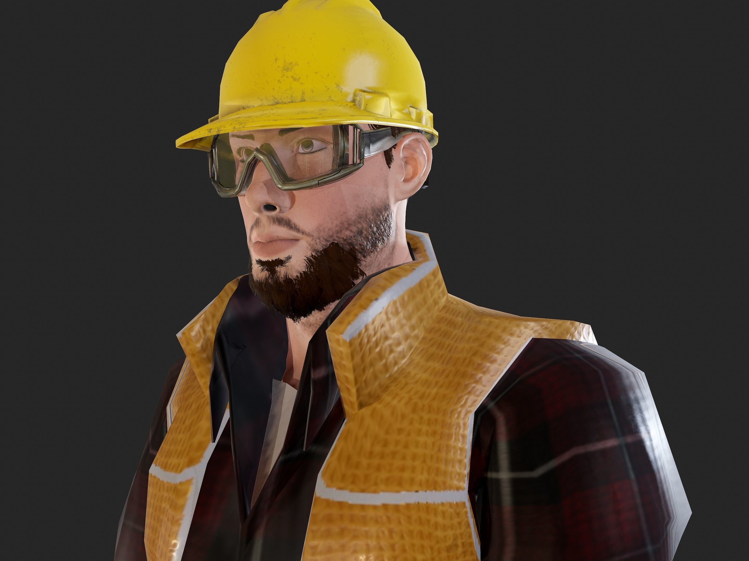 Worker1 Animations Pack Low-poly 3D model_15