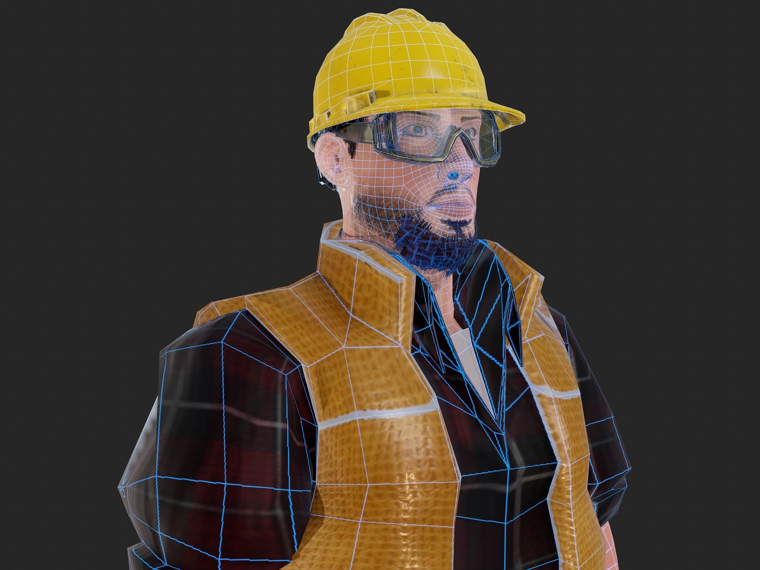 Worker1 Animations Pack Low-poly 3D model_31