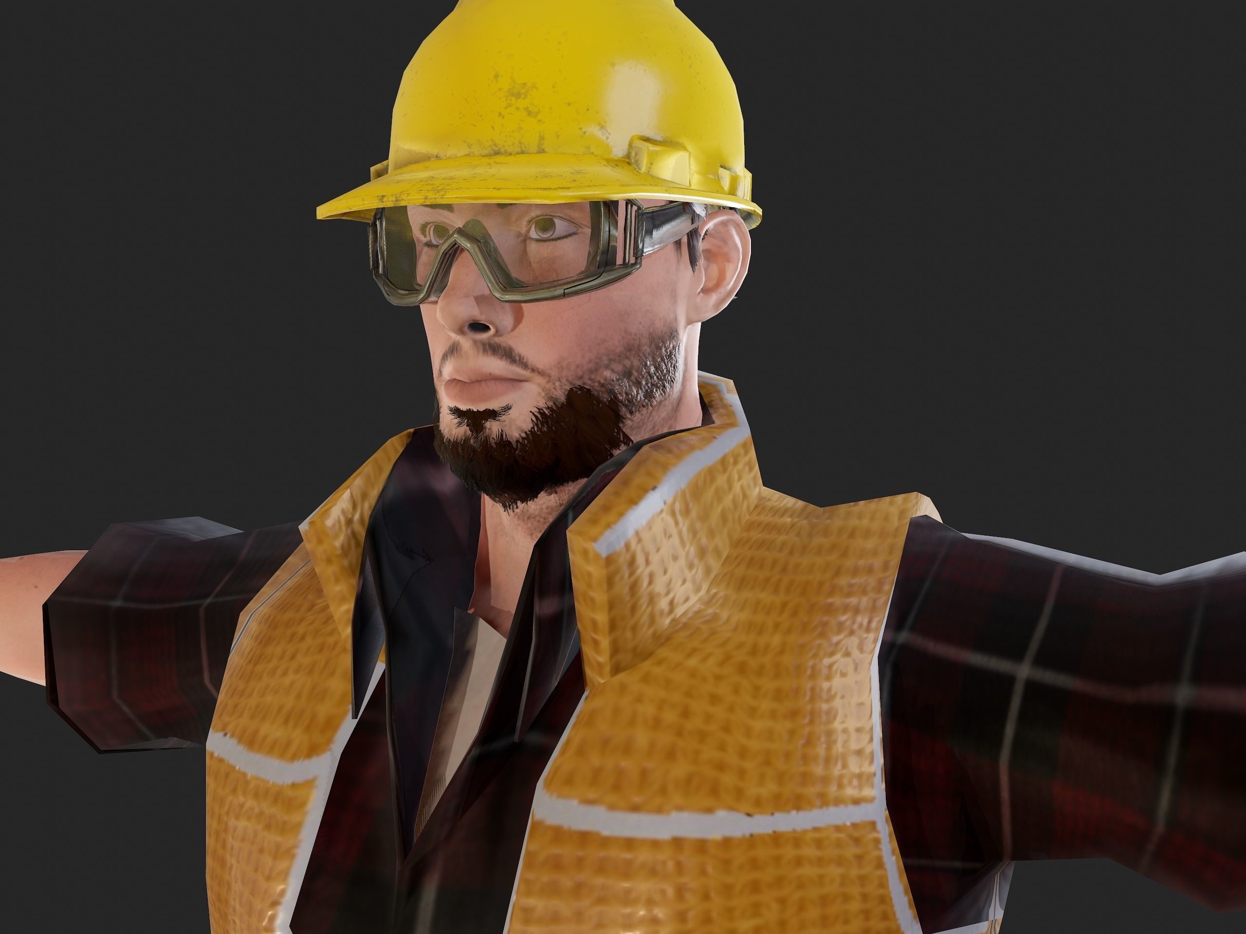Worker1 Animations Pack Low-poly 3D model_5