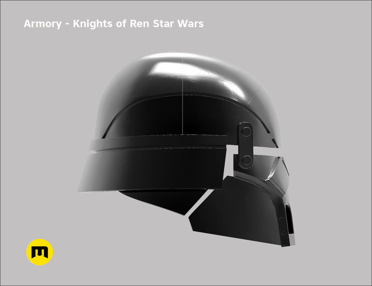 Armory helmet - Knights of Ren - Star Wars universe 3D print model_6