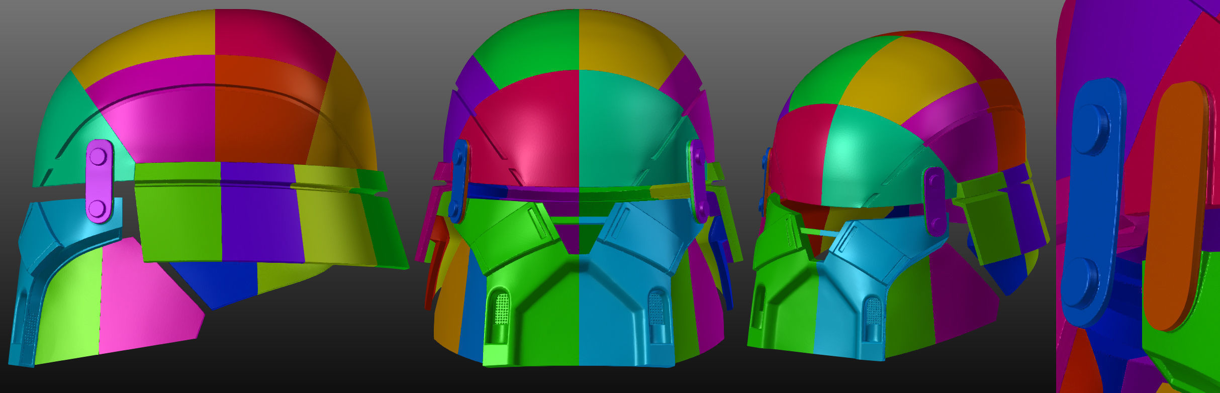 Armory helmet - Knights of Ren - Star Wars universe 3D print model_8