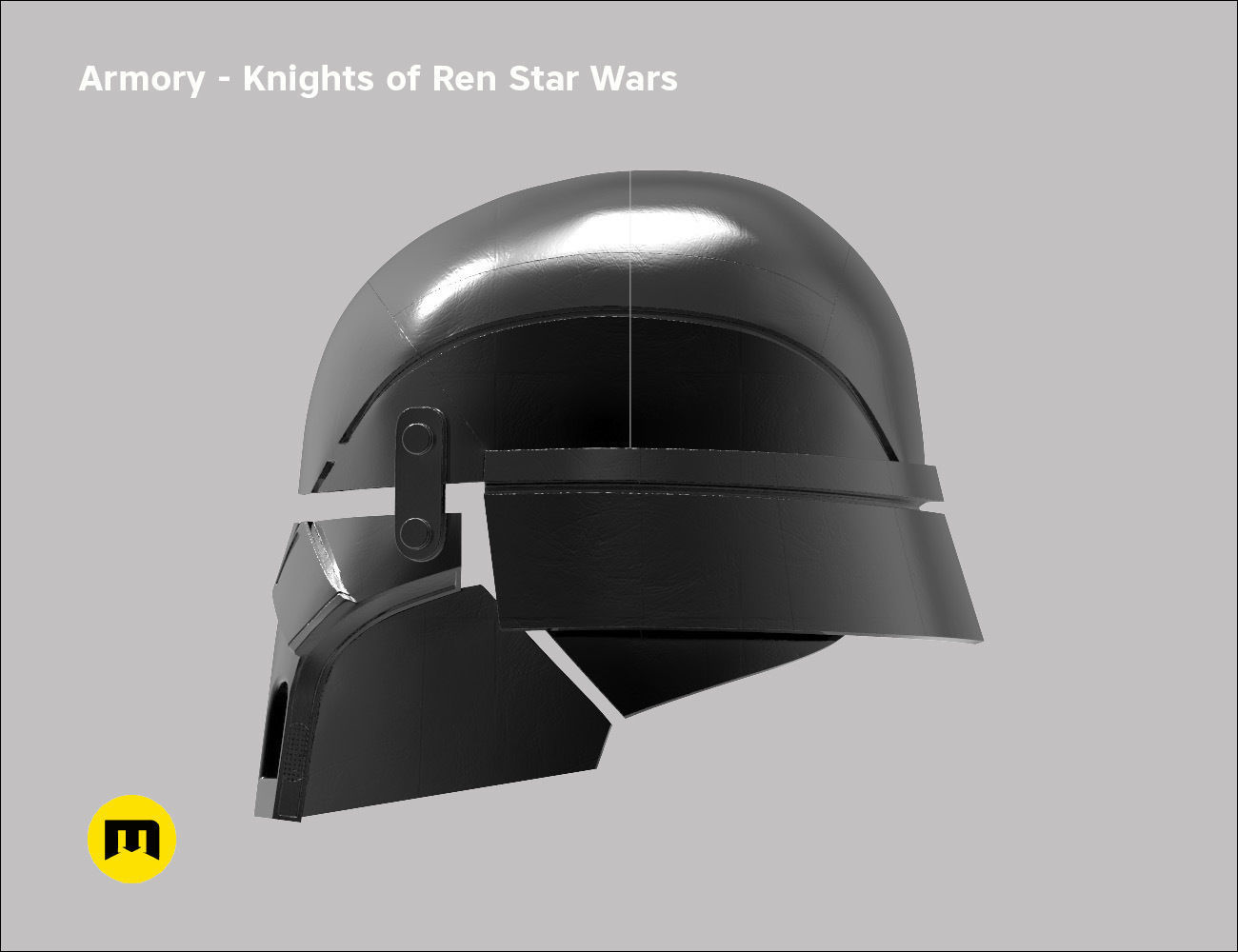 Armory helmet - Knights of Ren - Star Wars universe 3D print model_2