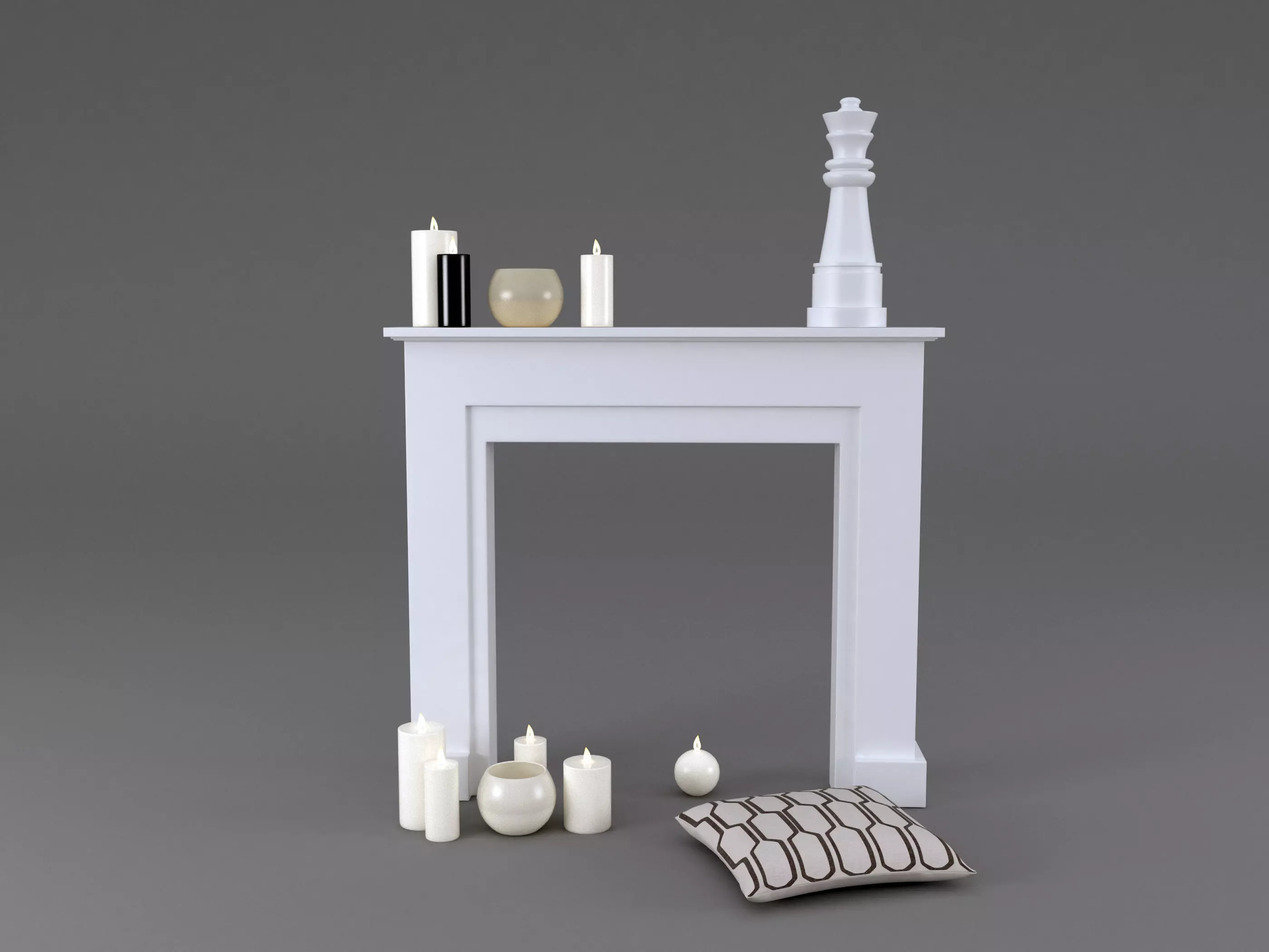 Fireplace Mantel Freeport MAISONS DU MONDE 3D model_0