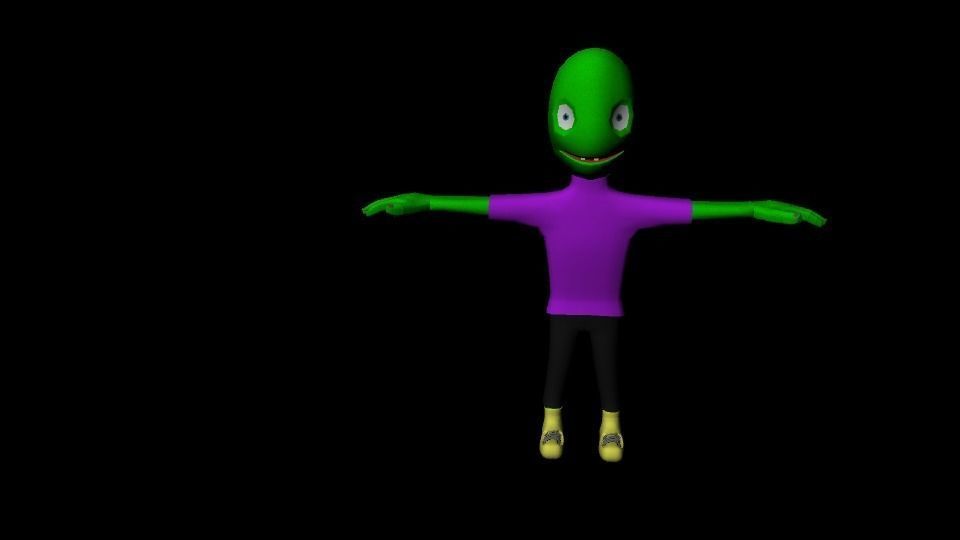 the green man Low-poly 3D model_2