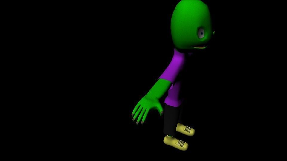 the green man Low-poly 3D model_1