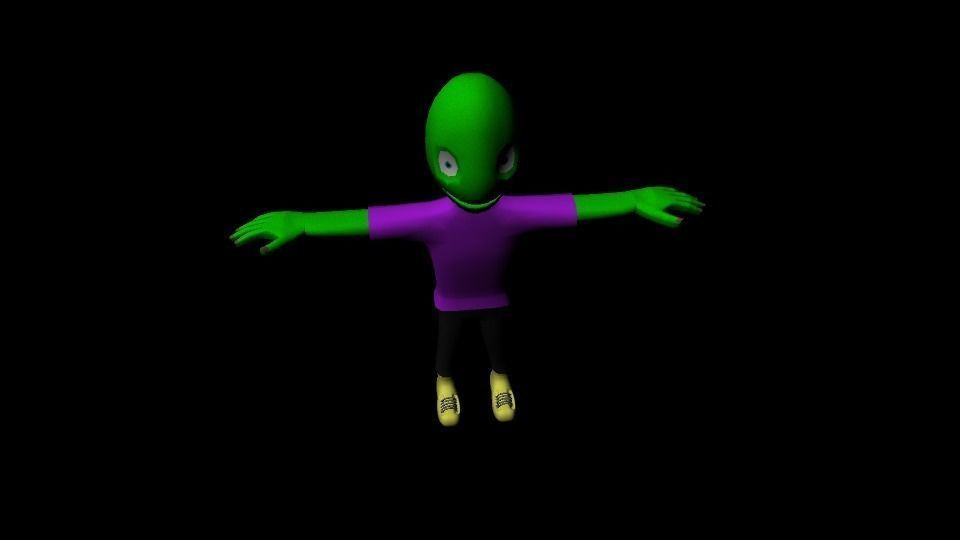 the green man Low-poly 3D model_0