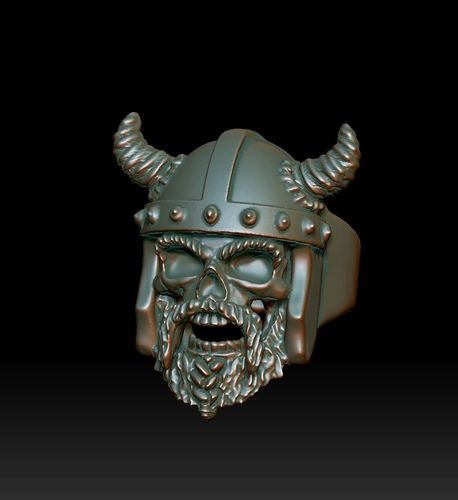Viking Skull ring 3D print model