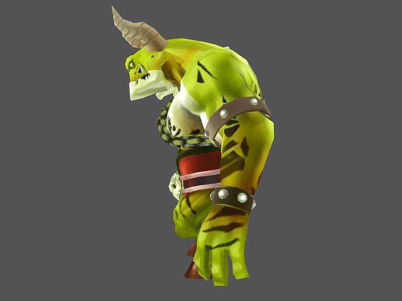 ArchDemon monster with horns Low-poly 3D model_4