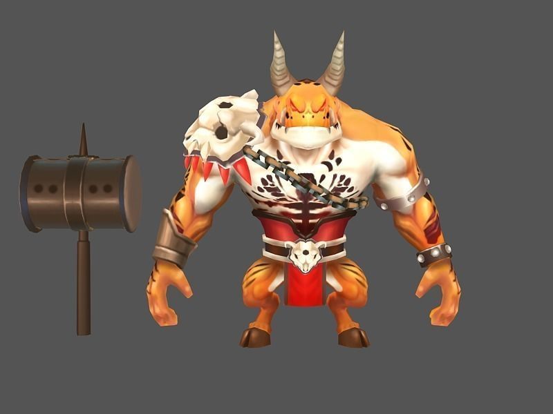 ArchDemon monster with horns Low-poly 3D model_8