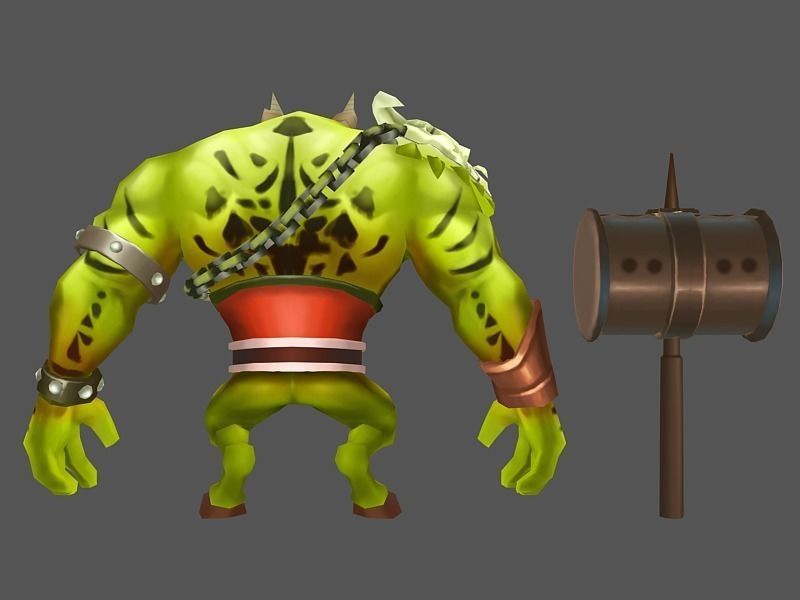 ArchDemon monster with horns Low-poly 3D model_6