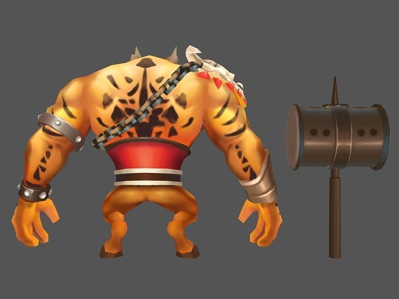 ArchDemon monster with horns Low-poly 3D model_9