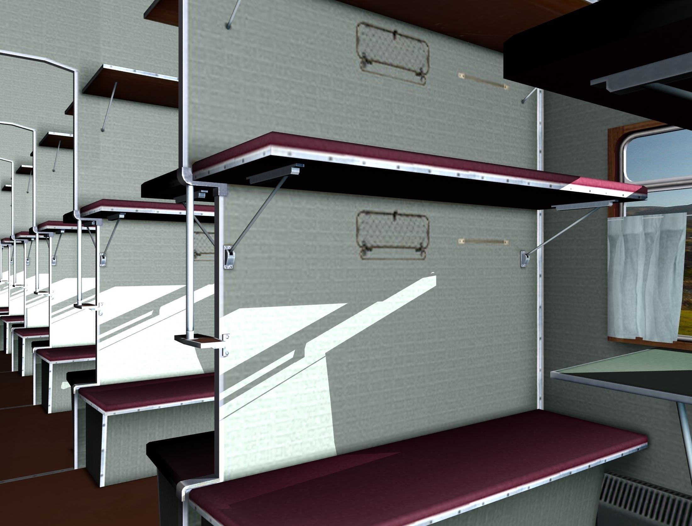 Railway wagon type 66W plant-KVZ Low-poly 3D model_16