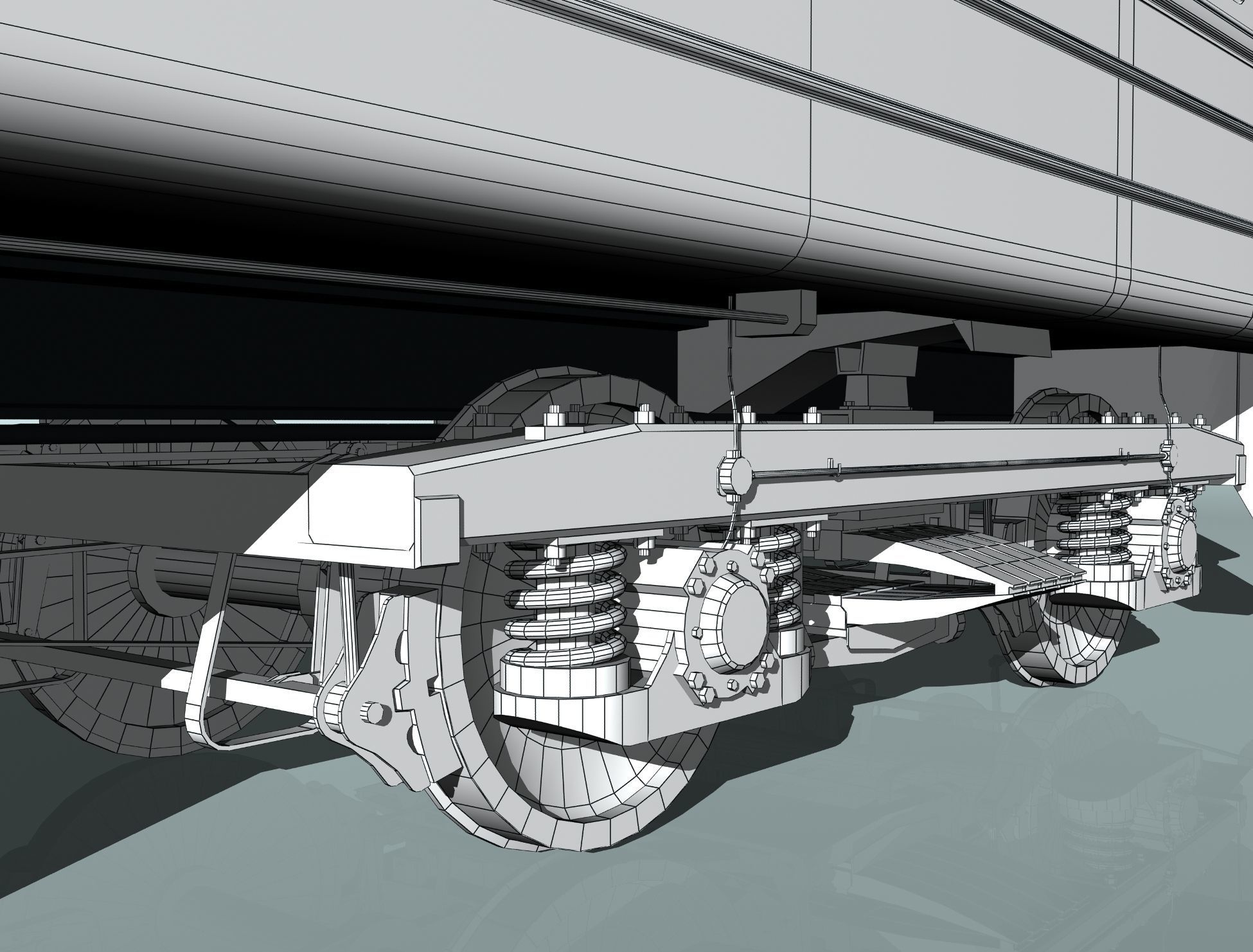 Railway wagon type 66W plant-KVZ Low-poly 3D model_22