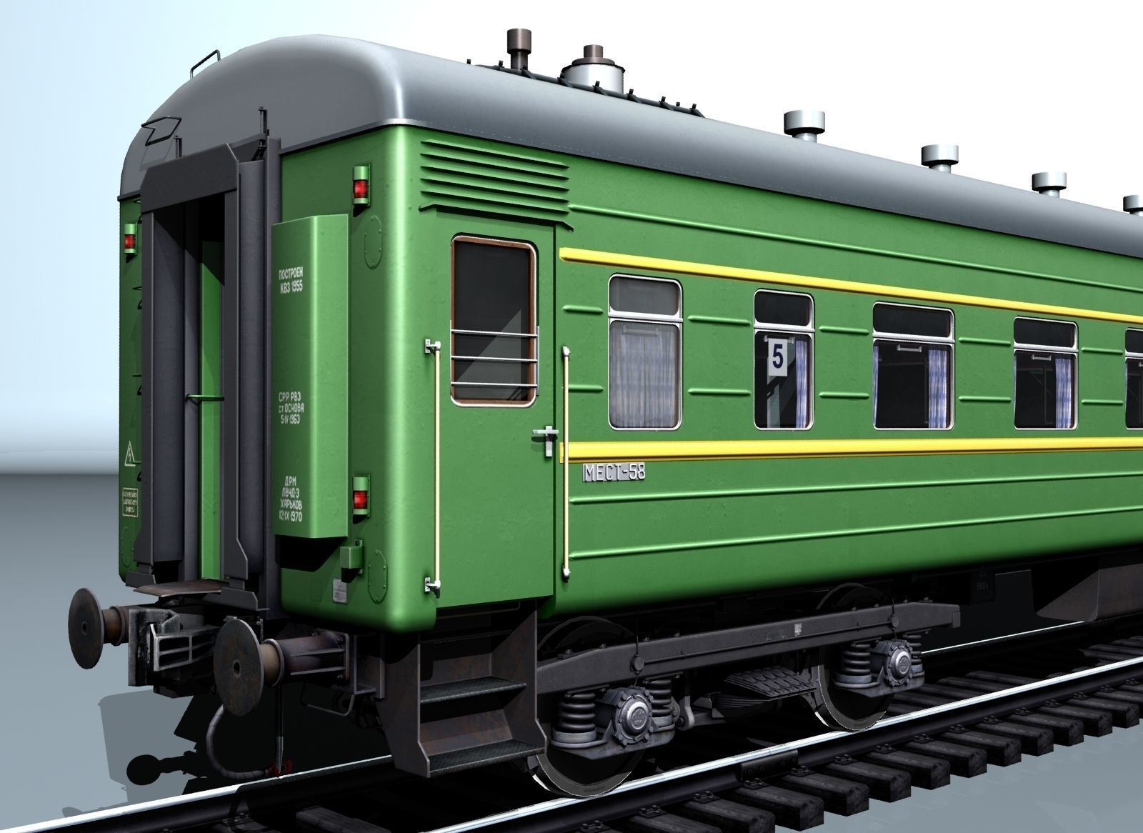 Railway wagon type 66W plant-KVZ Low-poly 3D model_6