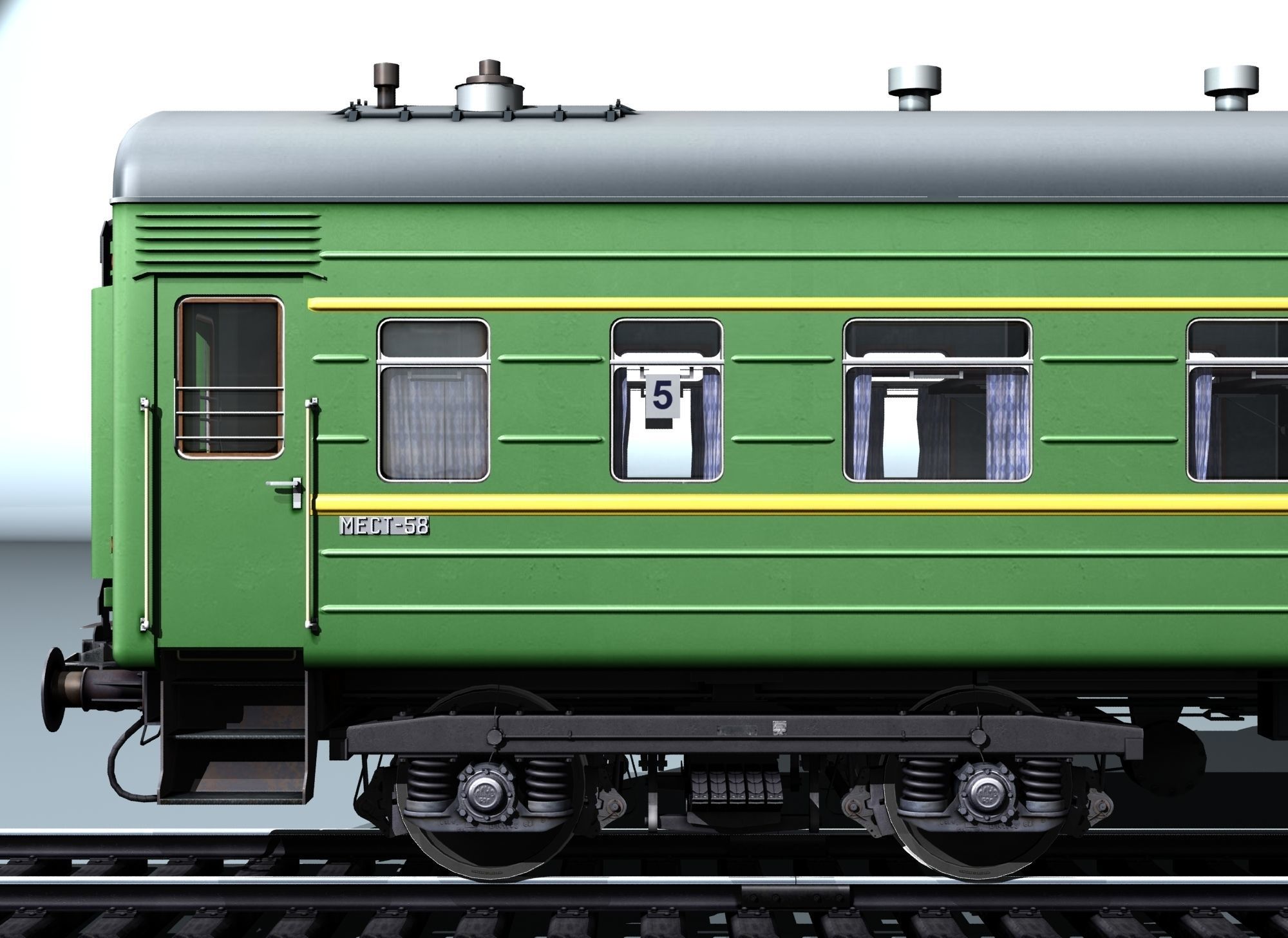 Railway wagon type 66W plant-KVZ Low-poly 3D model_9