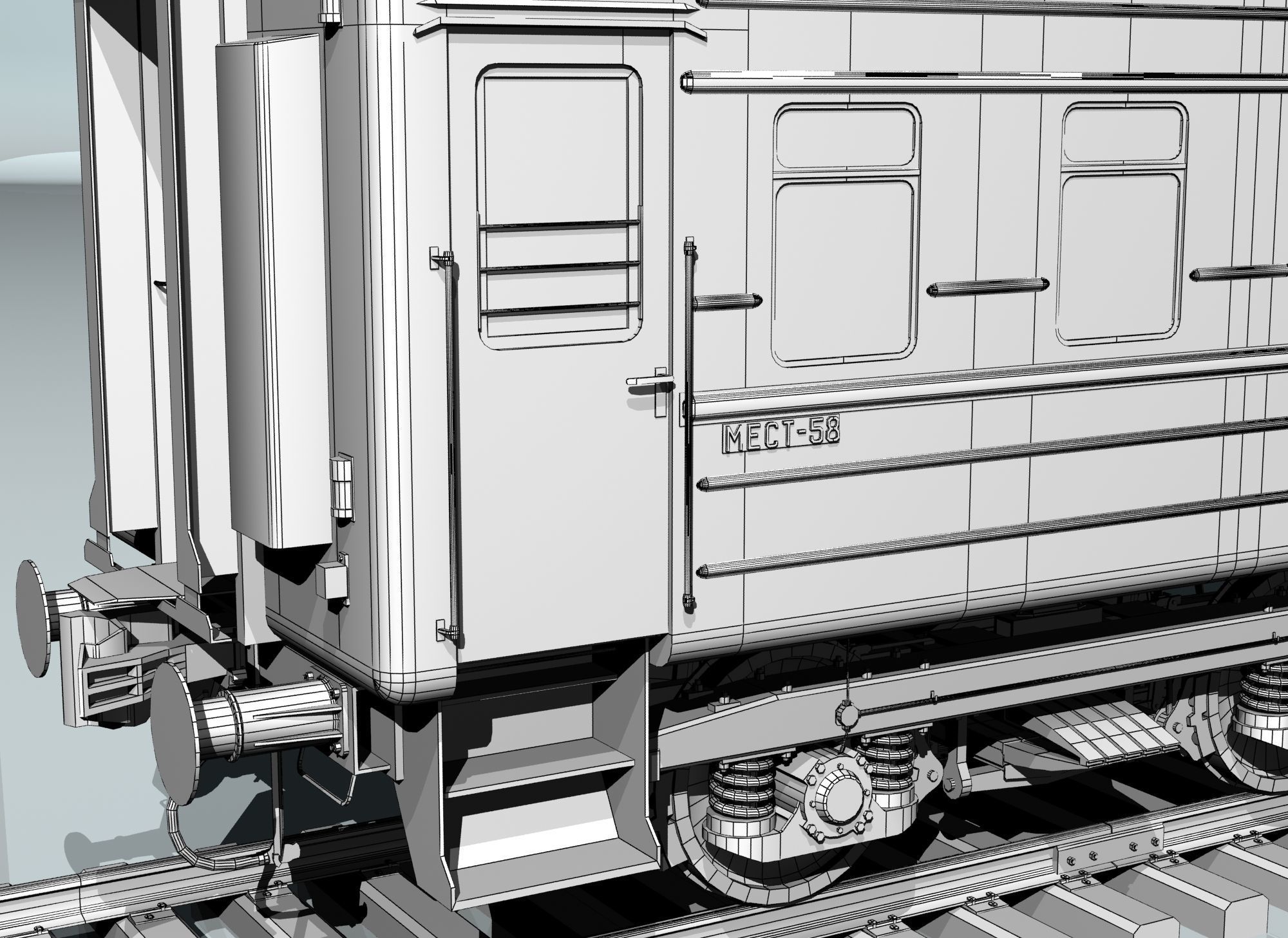 Railway wagon type 66W plant-KVZ Low-poly 3D model_20
