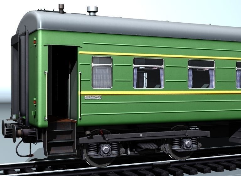 Railway wagon type 66W plant-KVZ Low-poly 3D model_11