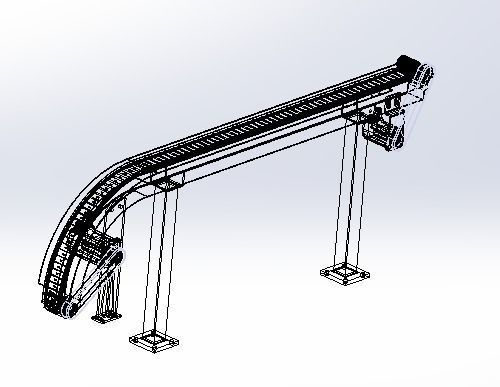 Vibrating conveyor 3D model_4