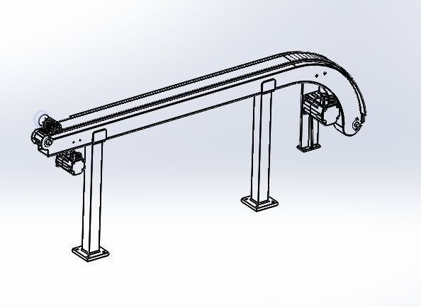 Vibrating conveyor 3D model_3