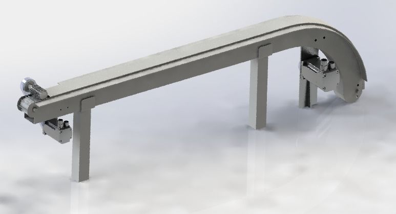 Vibrating conveyor 3D model_0