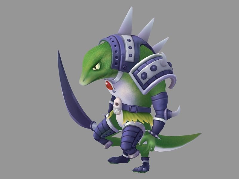 Lizard man 3D model_8