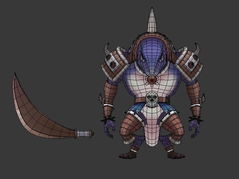 Lizard man 3D model_3