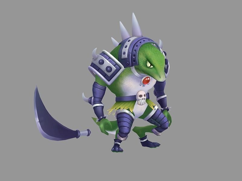 Lizard man 3D model_7