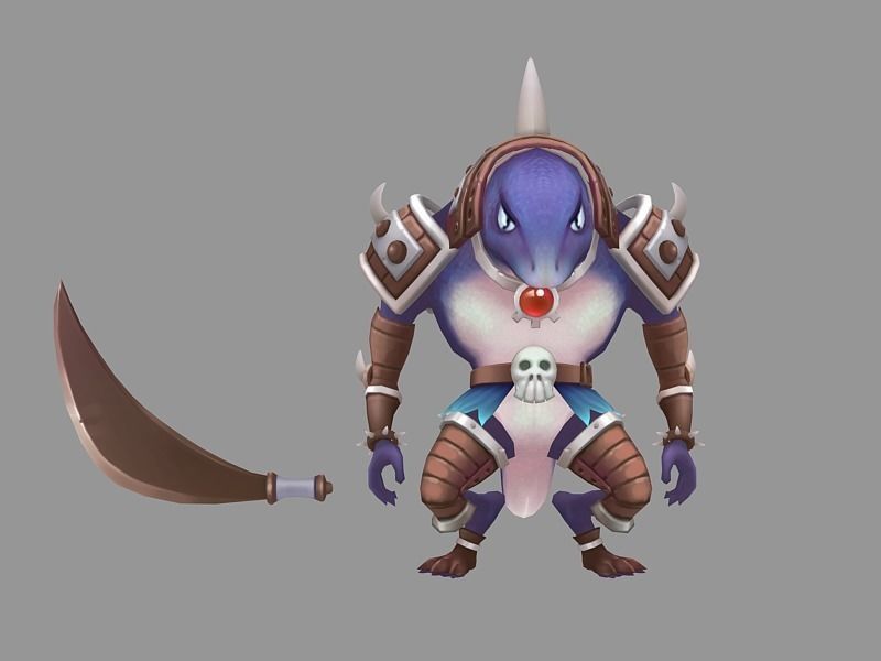 Lizard man 3D model_0