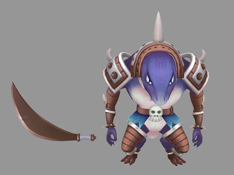 Lizard man 3D model_4