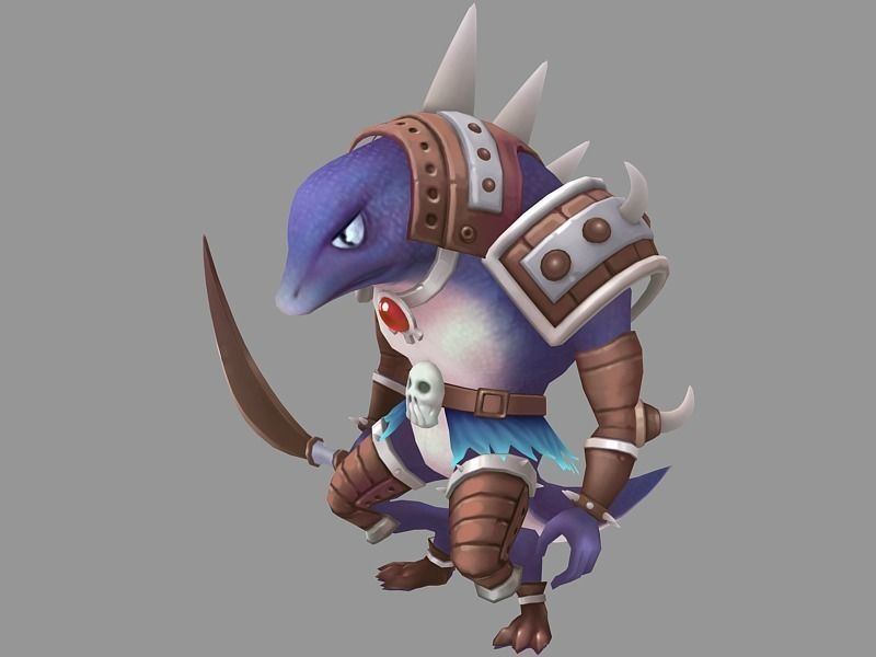 Lizard man 3D model_6