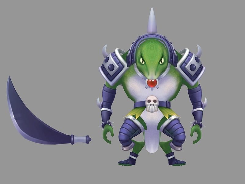 Lizard man 3D model_9