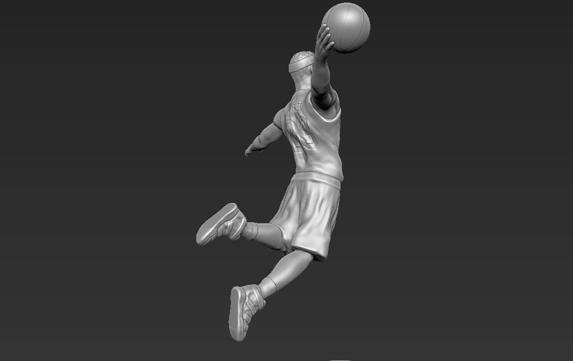 Lebron James 3D printing ready stl obj formats  3D print model_4