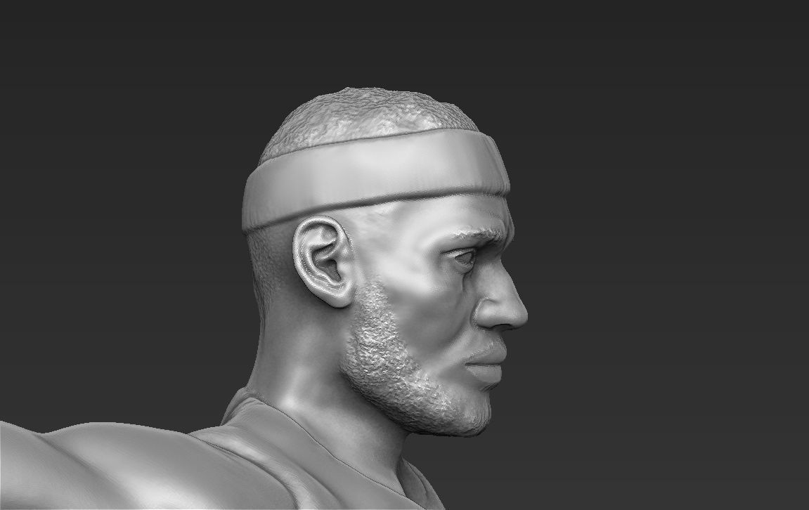 Lebron James 3D printing ready stl obj formats  3D print model_9