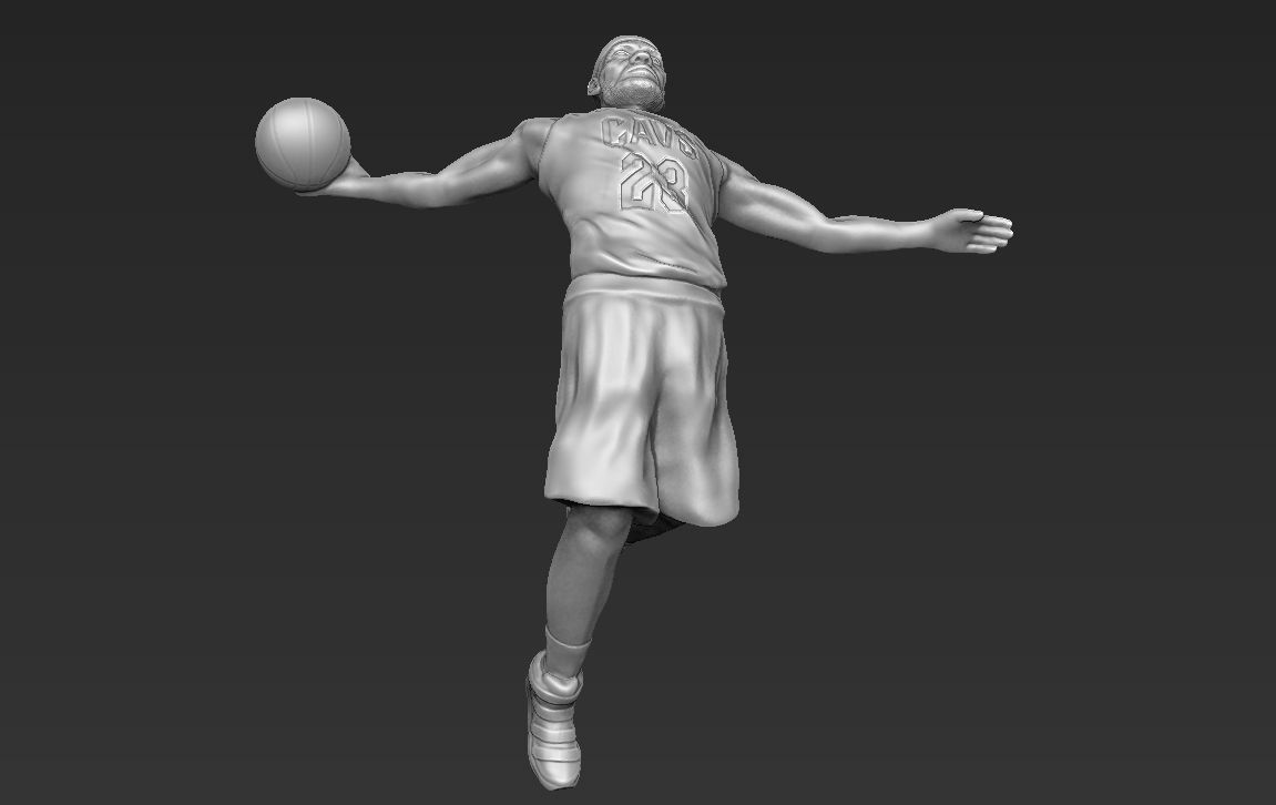 Lebron James 3D printing ready stl obj formats  3D print model_8