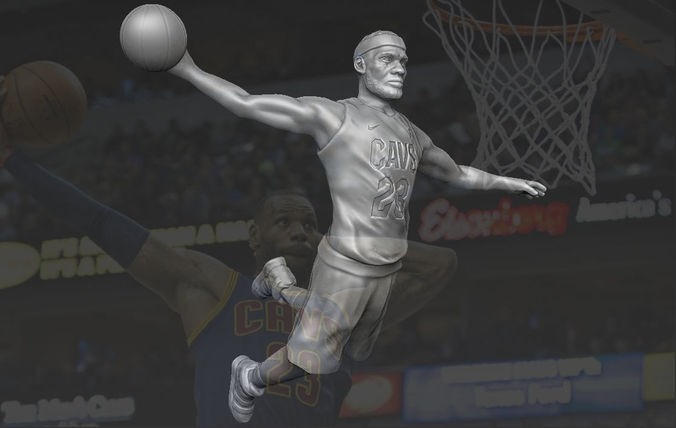 Lebron James 3D printing ready stl obj formats  3D print model
