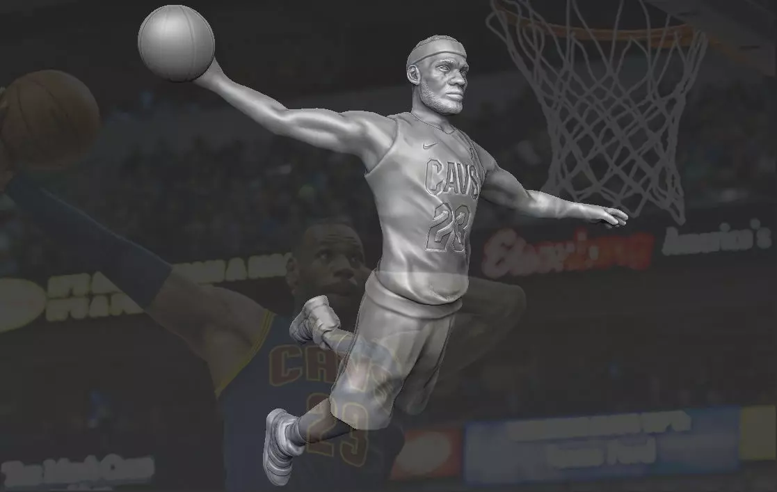 Lebron James 3D printing ready stl obj formats  3D print model_0