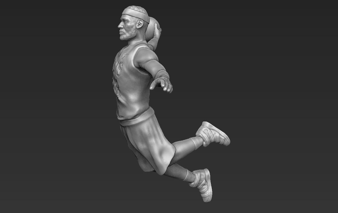 Lebron James 3D printing ready stl obj formats  3D print model_3