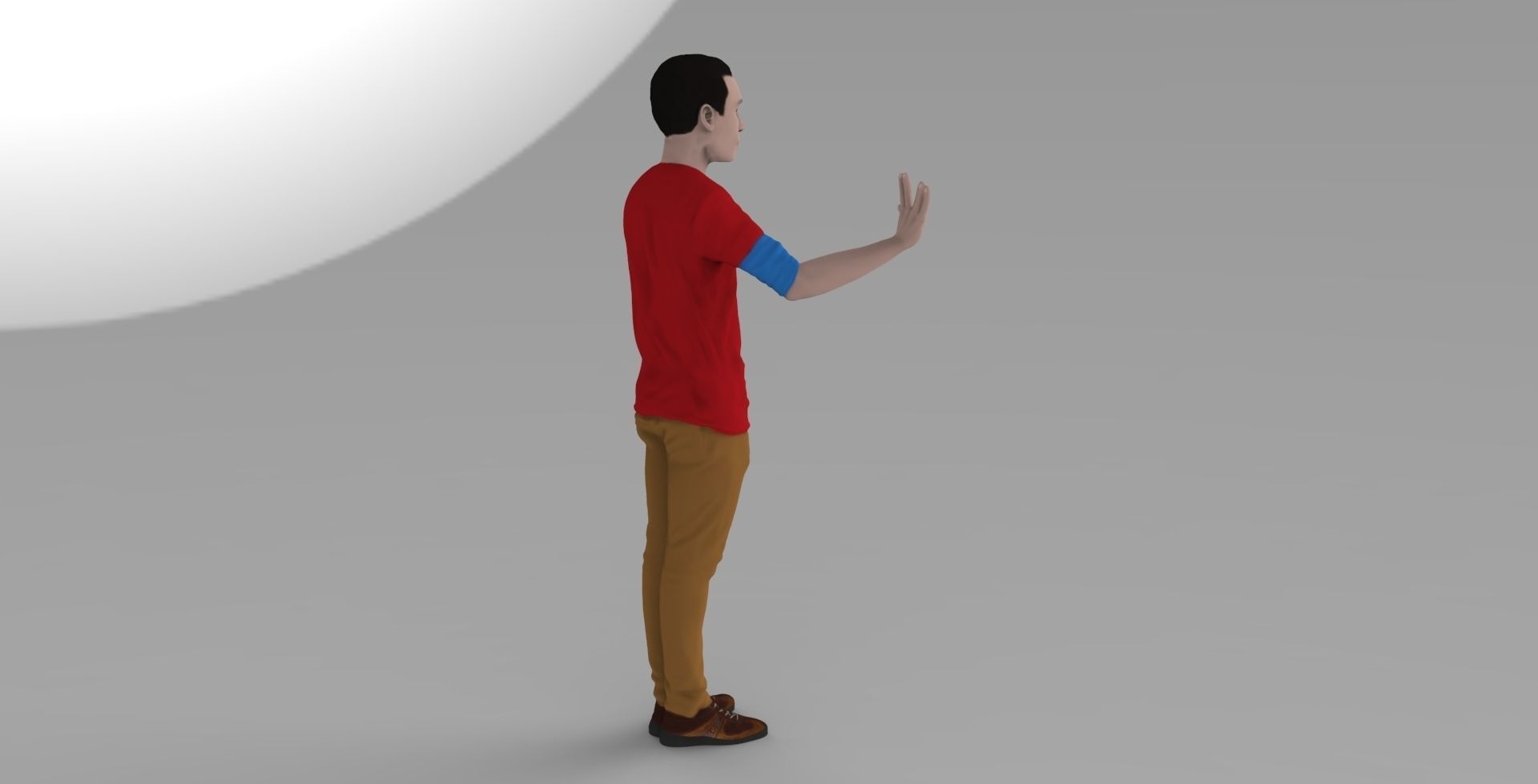 Sheldon Cooper Big Bang Theory ready for full color 3D printing 3D print model_20