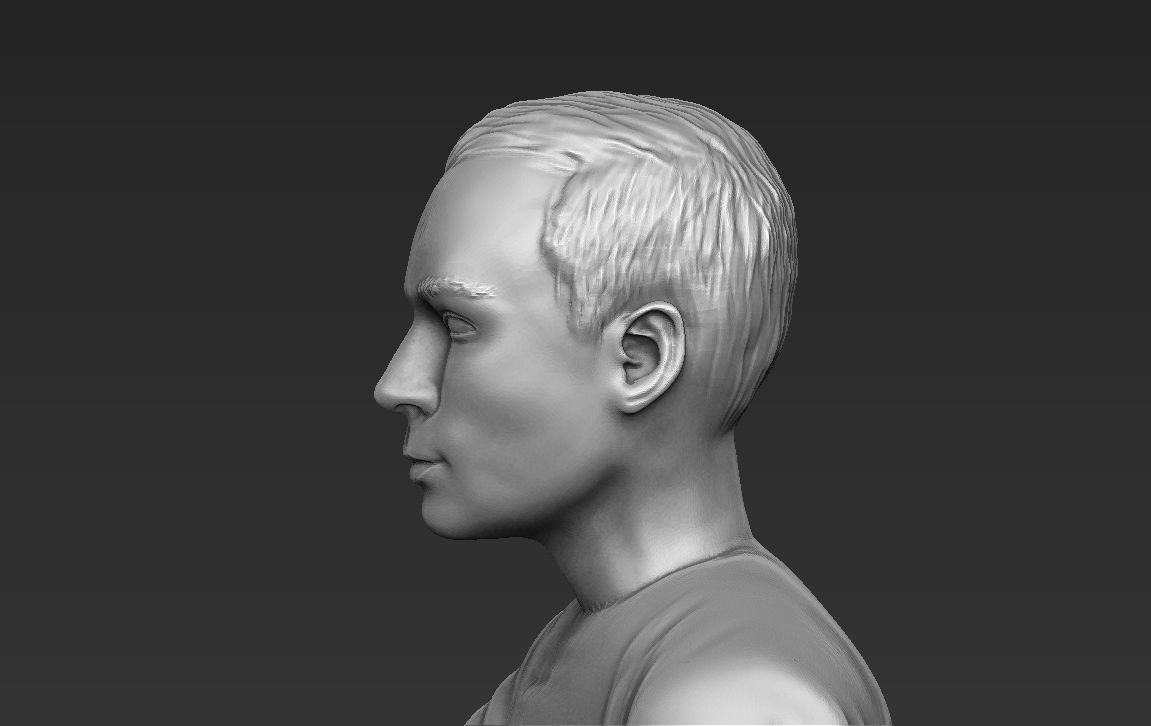 Sheldon Cooper Big Bang Theory ready for full color 3D printing 3D print model_35