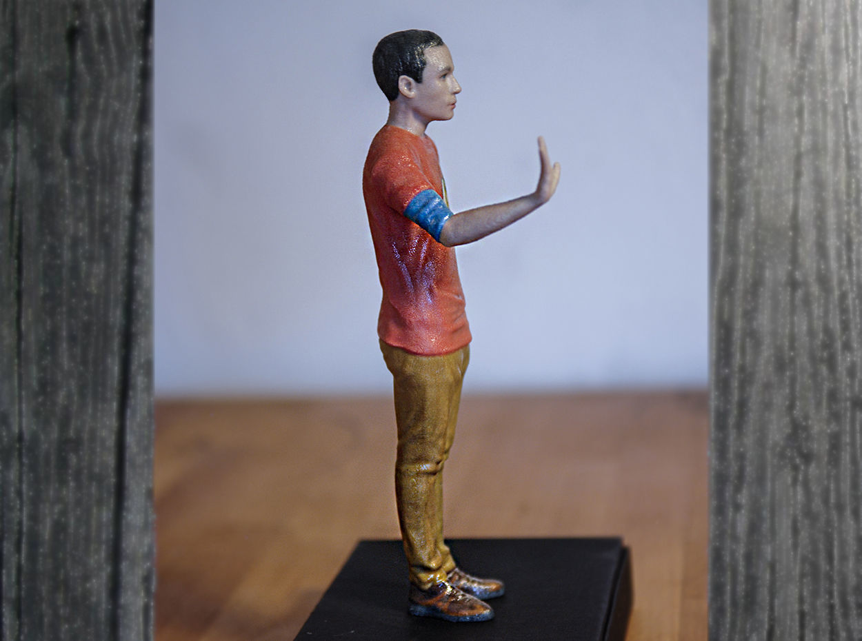 Sheldon Cooper Big Bang Theory ready for full color 3D printing 3D print model_6