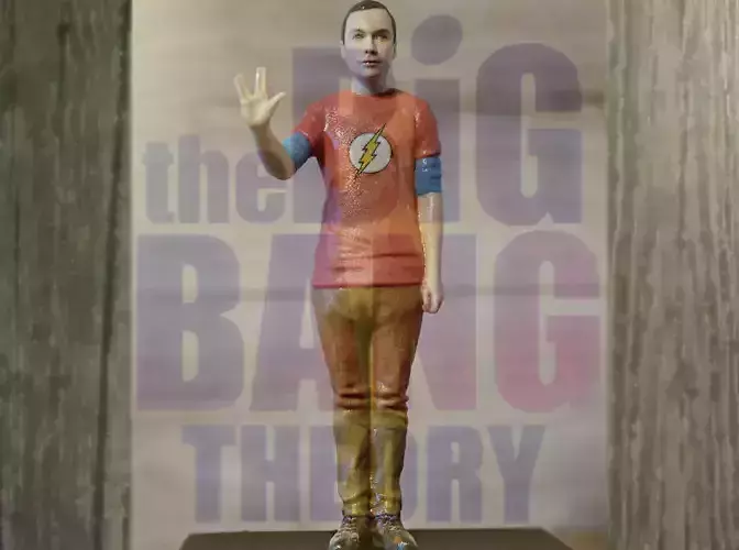 Sheldon Cooper Big Bang Theory ready for full color 3D printing  3D print model