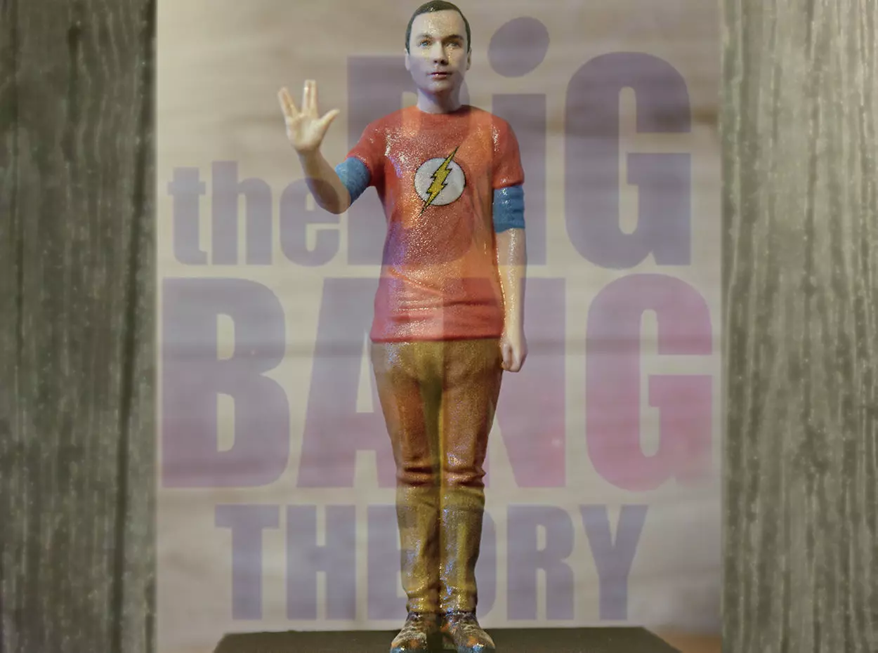 Sheldon Cooper Big Bang Theory ready for full color 3D printing 3D print model_0