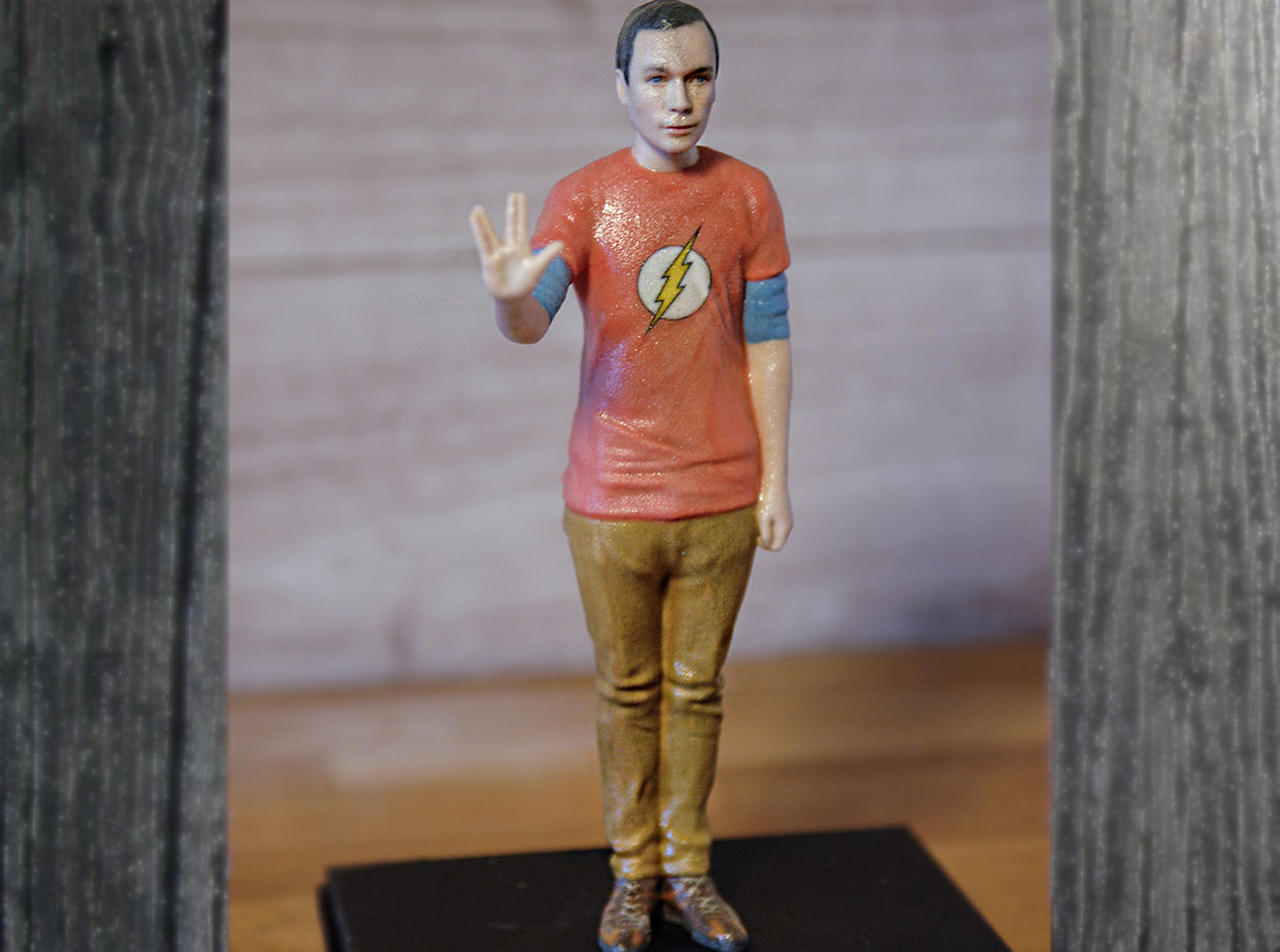 Sheldon Cooper Big Bang Theory ready for full color 3D printing 3D print model_7