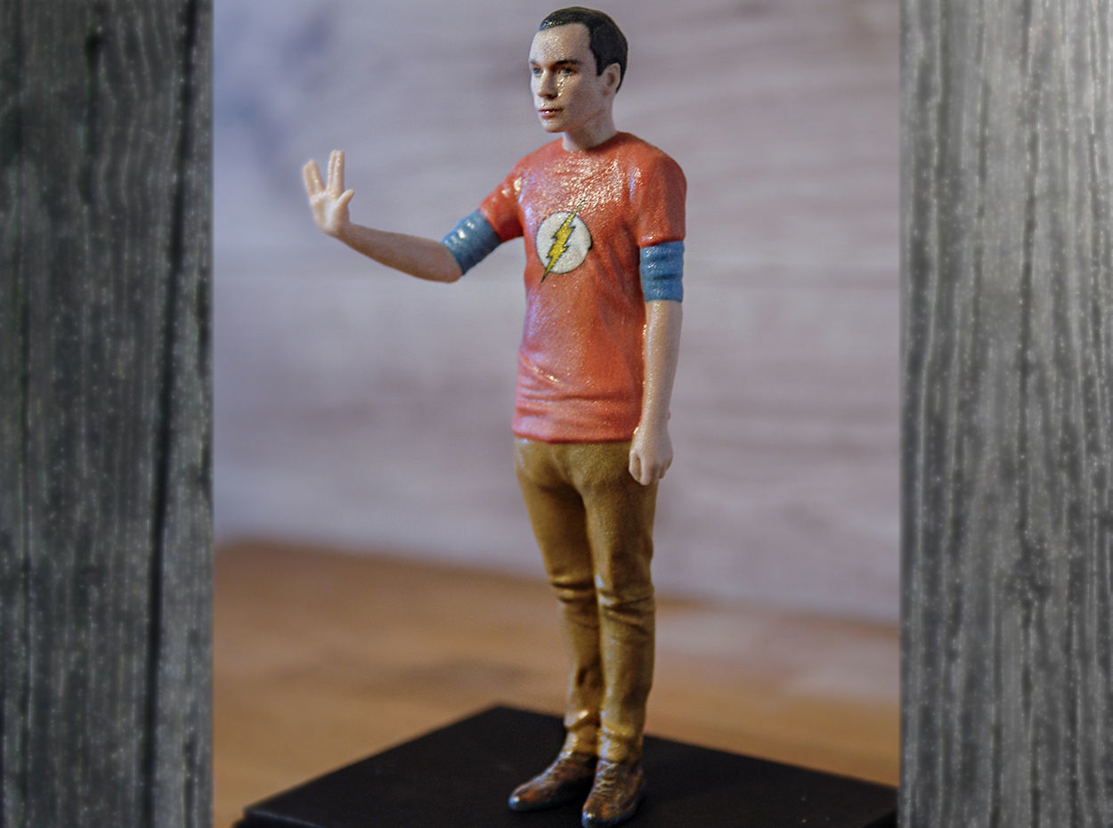 Sheldon Cooper Big Bang Theory ready for full color 3D printing 3D print model_5