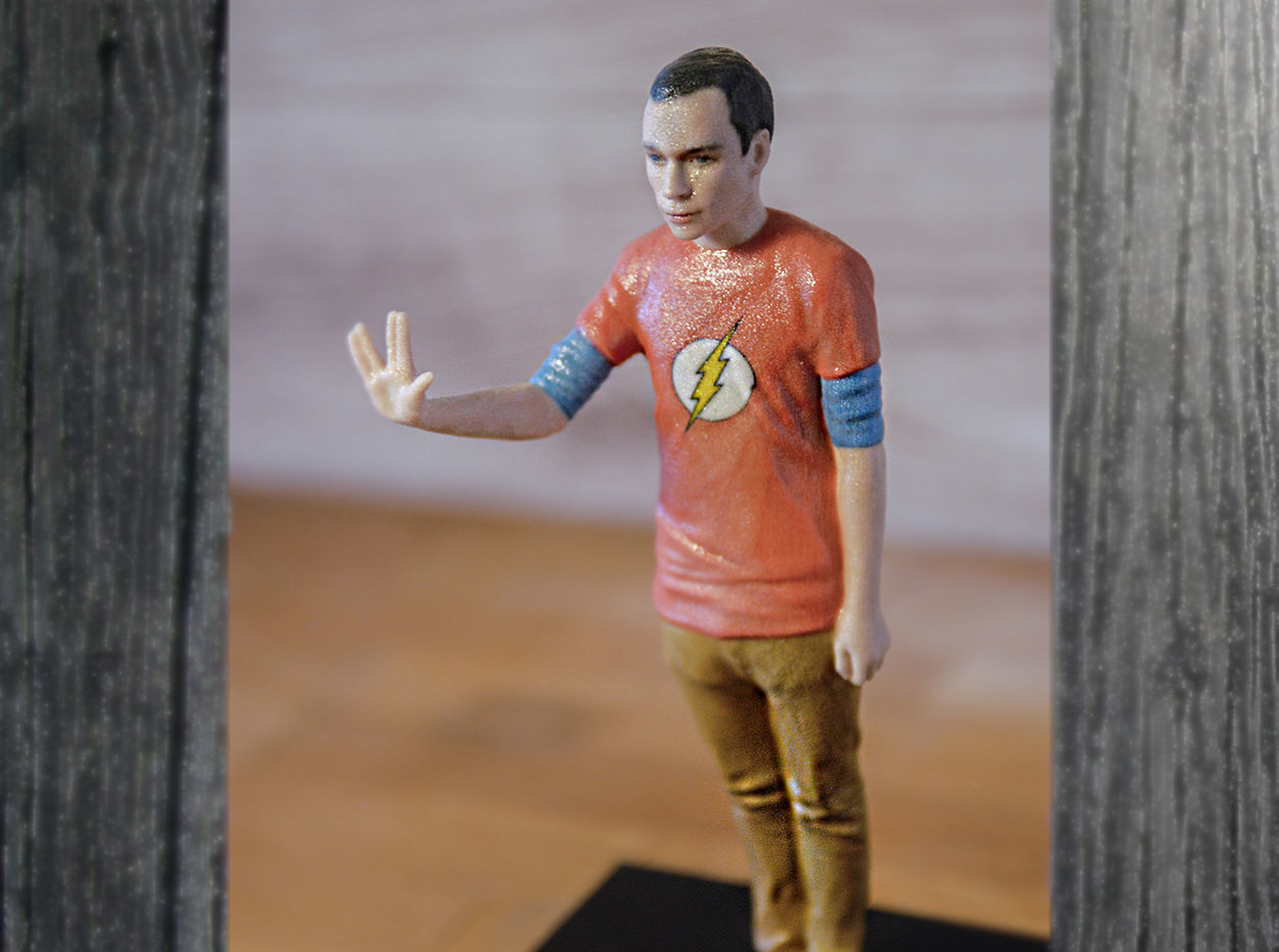 Sheldon Cooper Big Bang Theory ready for full color 3D printing 3D print model_13