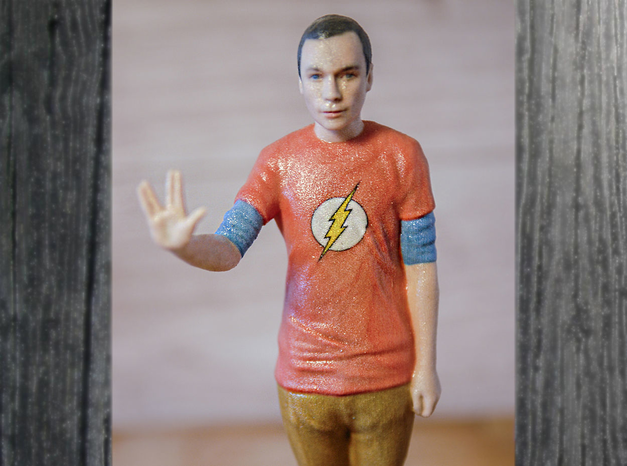 Sheldon Cooper Big Bang Theory ready for full color 3D printing 3D print model_10