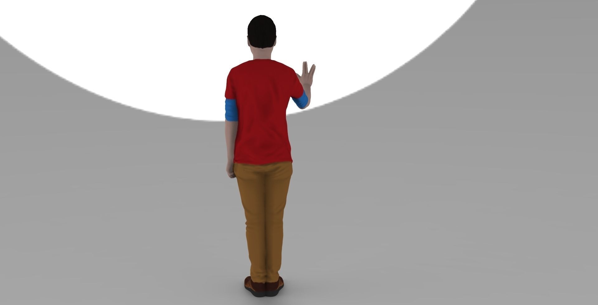 Sheldon Cooper Big Bang Theory ready for full color 3D printing 3D print model_19