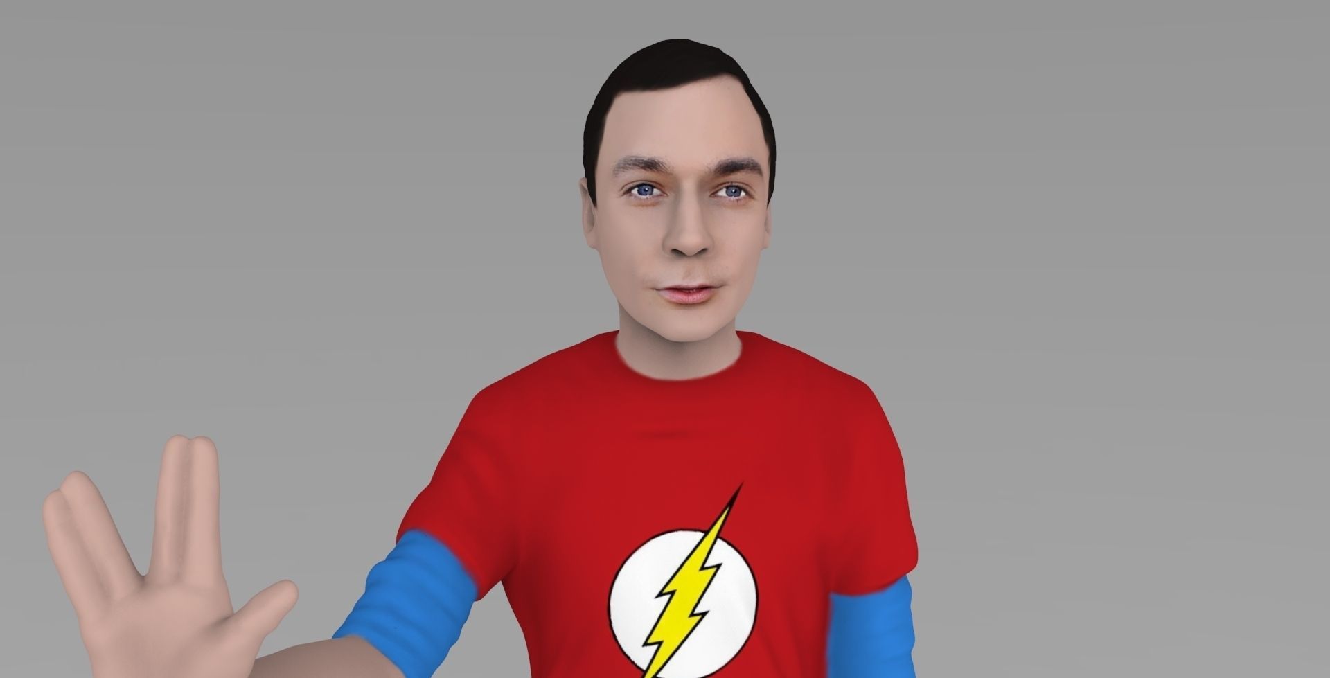 Sheldon Cooper Big Bang Theory ready for full color 3D printing 3D print model_24